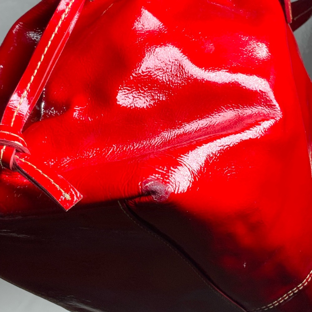 Dooney & Bourke Red Patent Leather Shoulder Bag - Picture 7 of 16